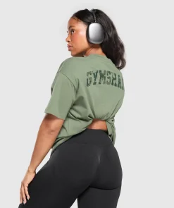 DAMES Gymshark T-shirts*Adapt Camo Graphic Oversized Top