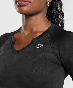 DAMES Gymshark Croptops|T-shirts*Adapt Camo Long Sleeve Crop Top