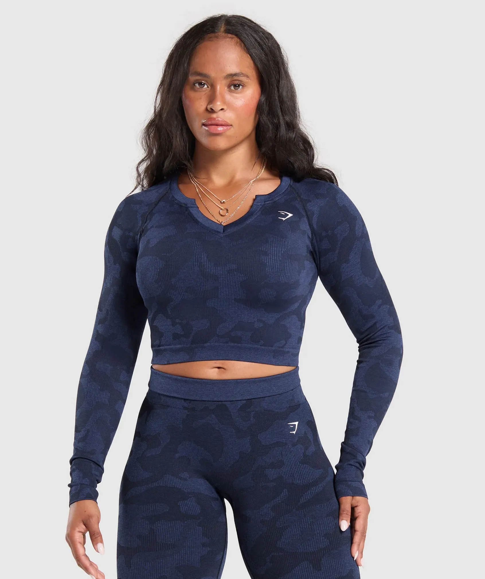 DAMES Gymshark Croptops|T-shirts*Adapt Camo Long Sleeve Crop Top