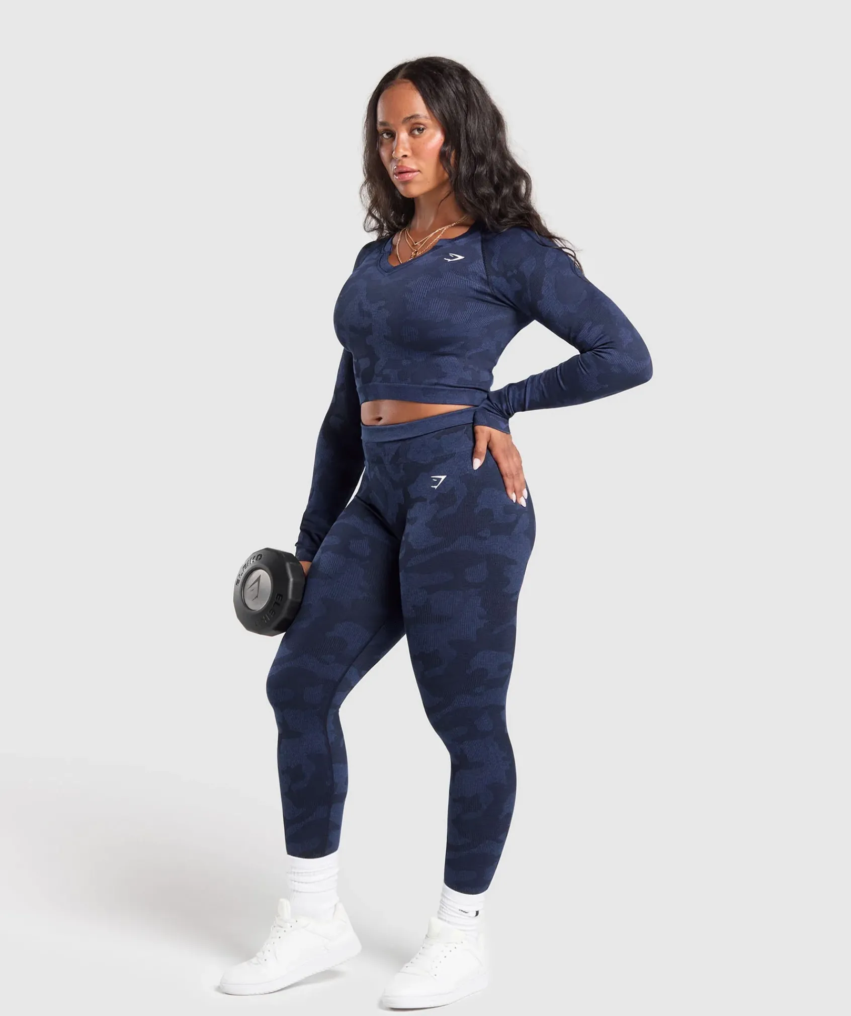 DAMES Gymshark Croptops|T-shirts*Adapt Camo Long Sleeve Crop Top
