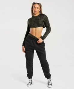 DAMES Gymshark T-shirts*Adapt Camo Seamless Ribbed Long Sleeve Top
