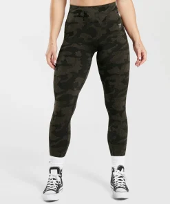 DAMES Gymshark Bedekkende Sportkleding|Leggings*Adapt Camo Seamless Ribbed Leggings