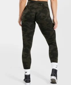 DAMES Gymshark Bedekkende Sportkleding|Leggings*Adapt Camo Seamless Ribbed Leggings