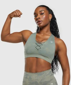 DAMES Gymshark Sport-bh's*Adapt Camo Seamless Sports Bra