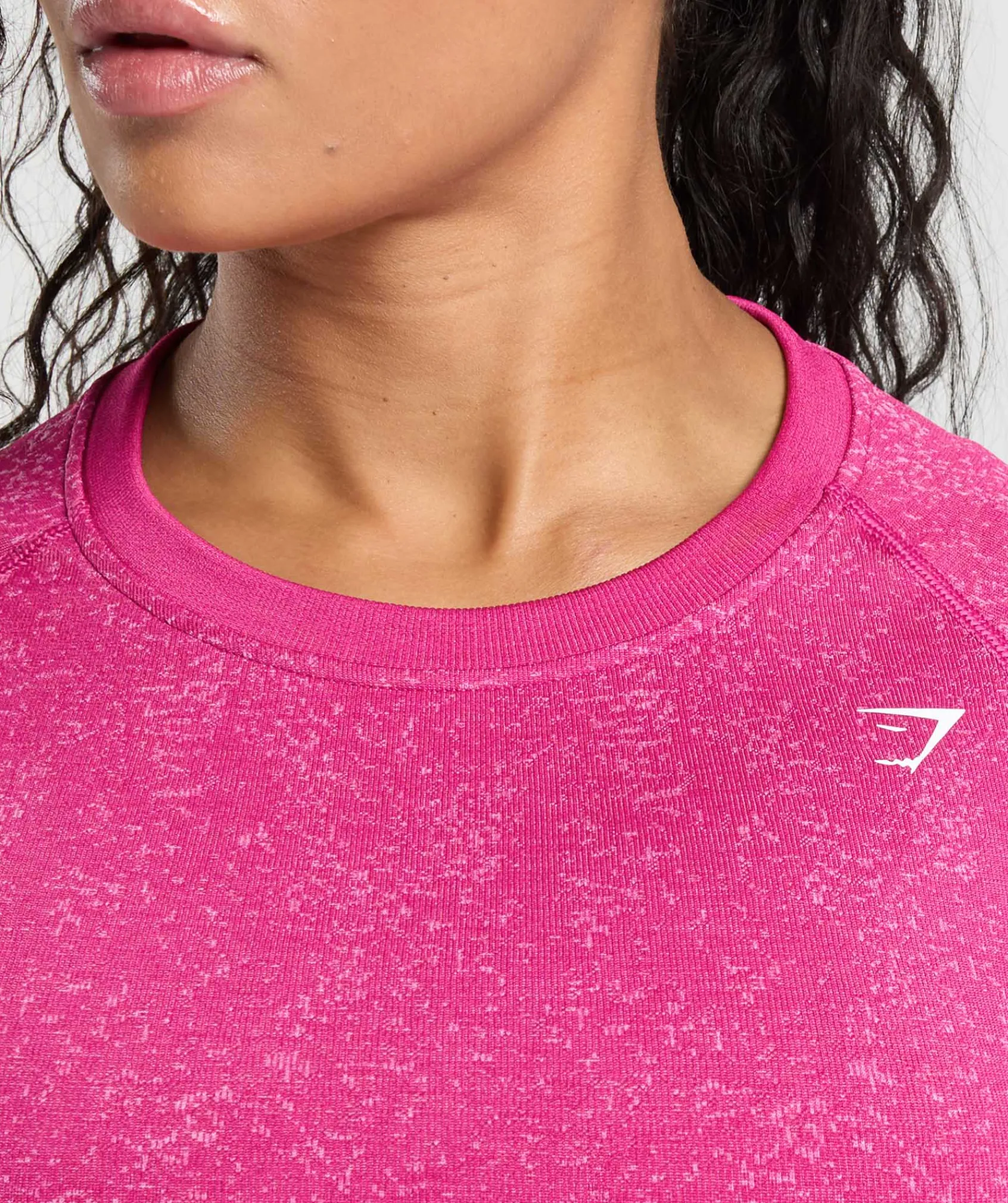 DAMES Gymshark T-shirts*Adapt Fleck Seamless Long Sleeve Crop Top