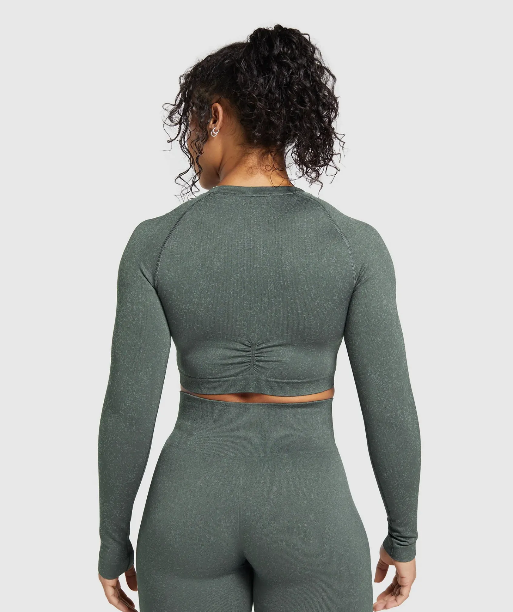 DAMES Gymshark Croptops|T-shirts*Adapt Fleck Seamless Long Sleeve Crop Top