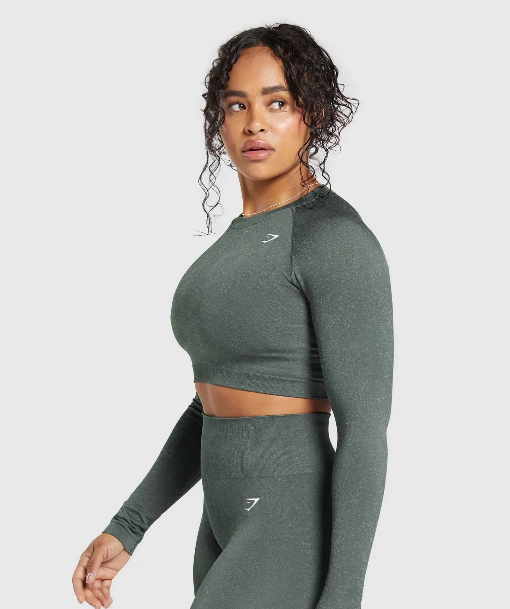DAMES Gymshark Croptops|T-shirts*Adapt Fleck Seamless Long Sleeve Crop Top