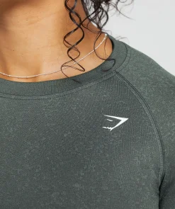 DAMES Gymshark Croptops|T-shirts*Adapt Fleck Seamless Long Sleeve Crop Top