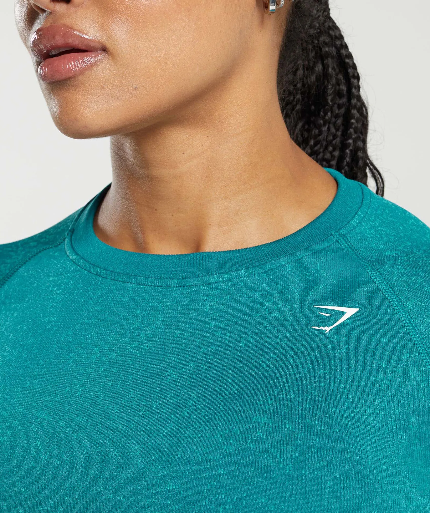 DAMES Gymshark Croptops|T-shirts*Adapt Fleck Seamless Long Sleeve Crop Top