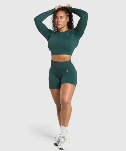 DAMES Gymshark Croptops|T-shirts*Adapt Fleck Seamless Long Sleeve Crop Top