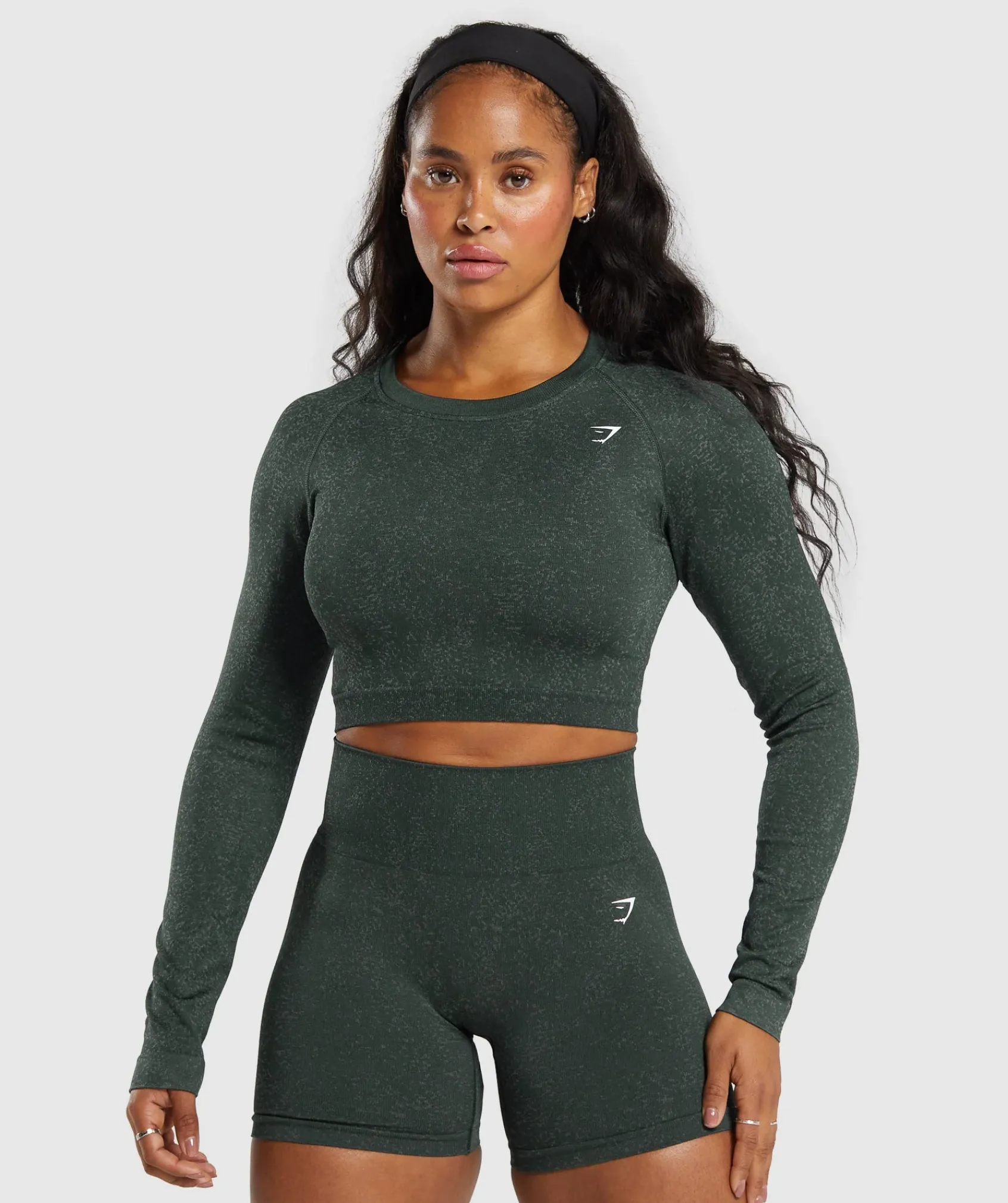 DAMES Gymshark Croptops|T-shirts*Adapt Fleck Seamless Long Sleeve Crop Top