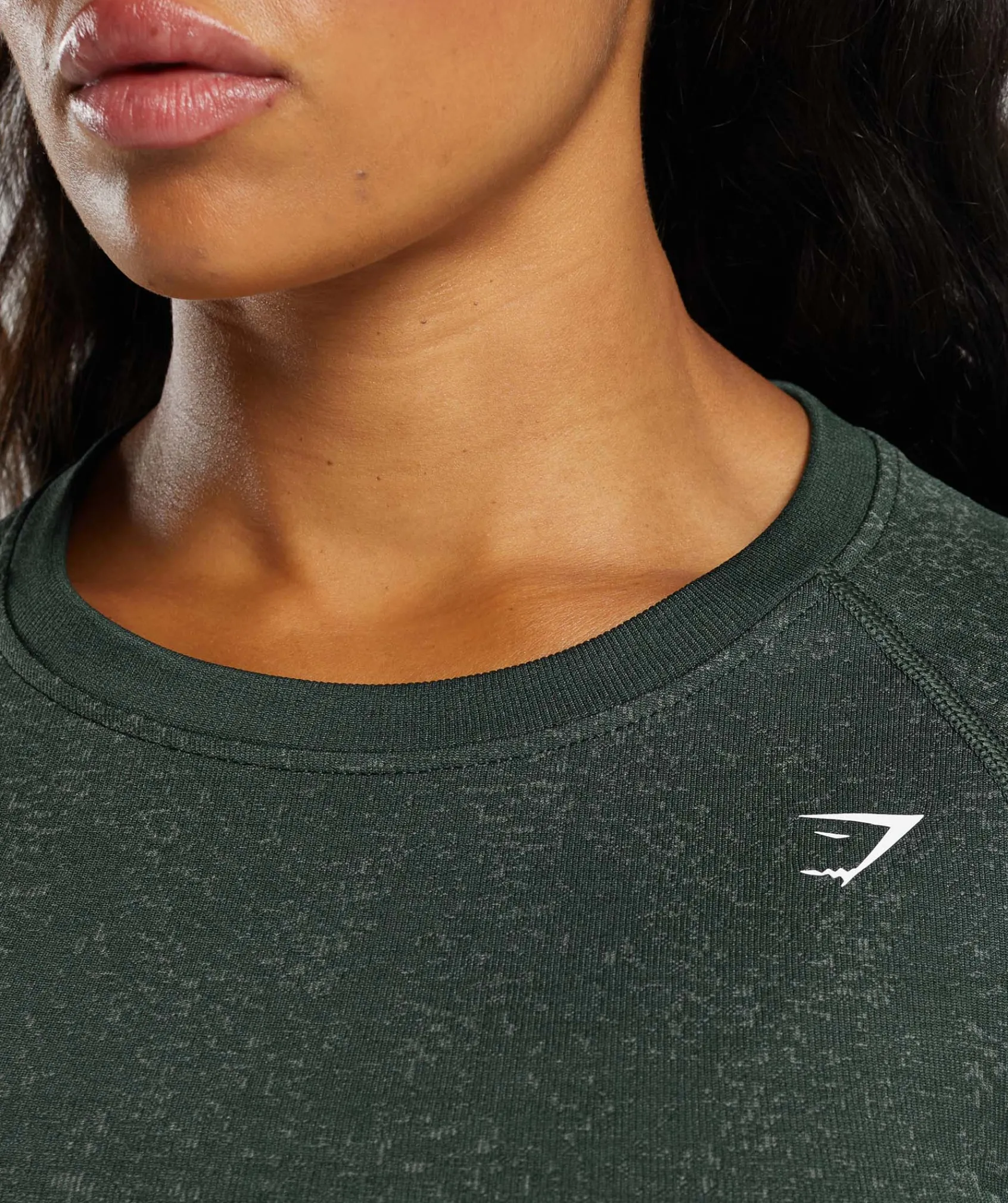 DAMES Gymshark Croptops|T-shirts*Adapt Fleck Seamless Long Sleeve Crop Top