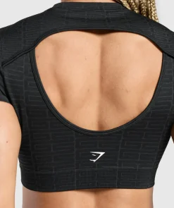 DAMES Gymshark Croptops|T-shirts*Adapt Monogram Seamless Ruched Crop Top