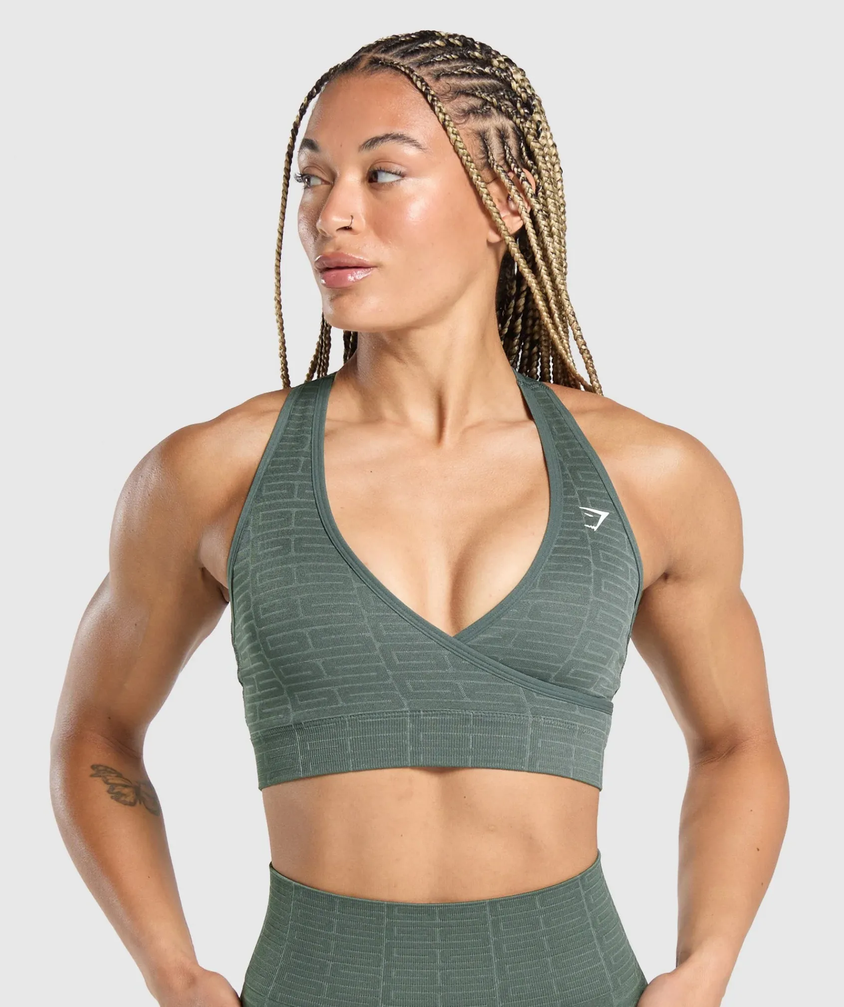 DAMES Gymshark Sport-bh's*Adapt Monogram Seamless Sports Bra