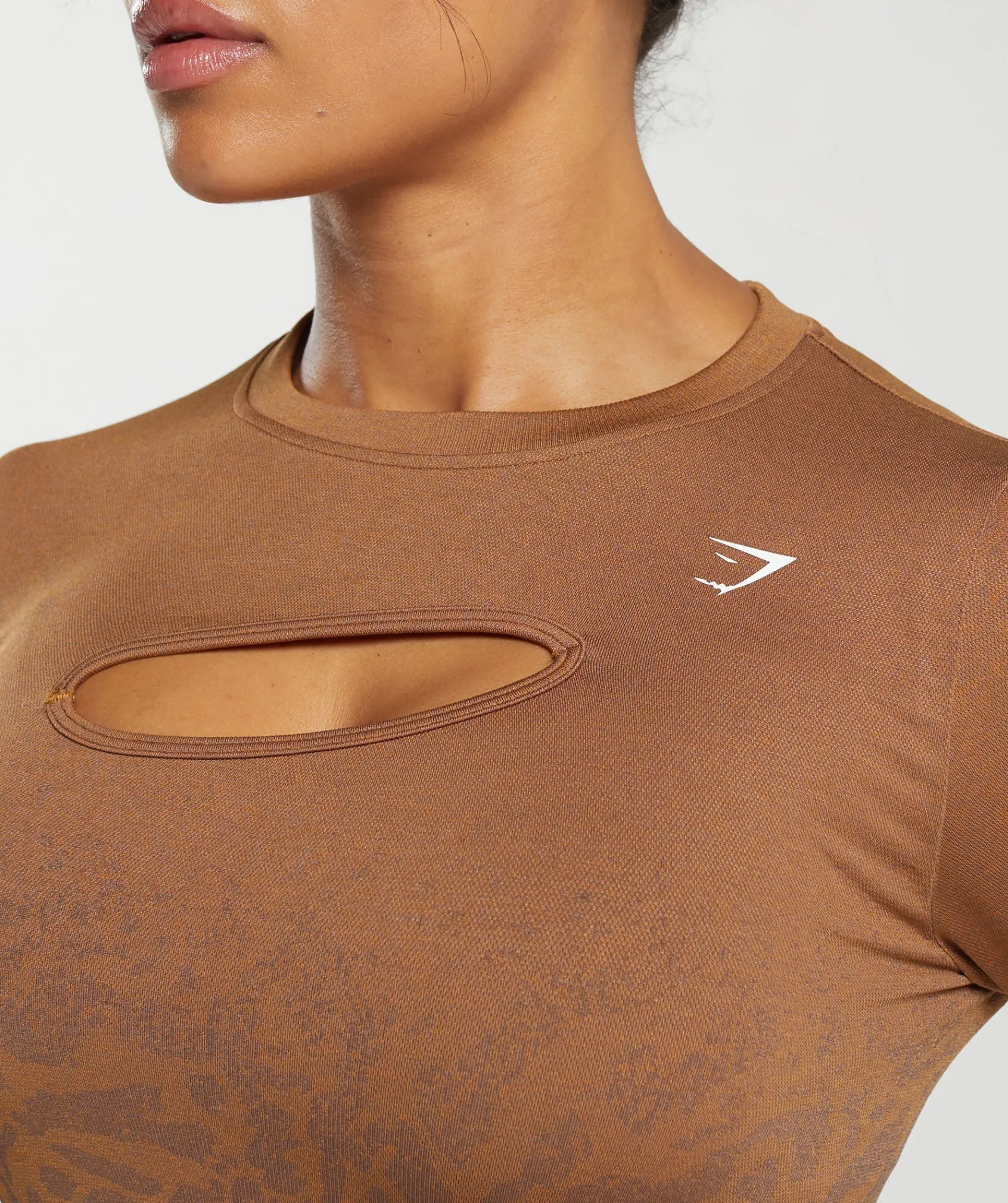 DAMES Gymshark Croptops|T-shirts*Adapt Pattern Seamless Faded Long Sleeve Top