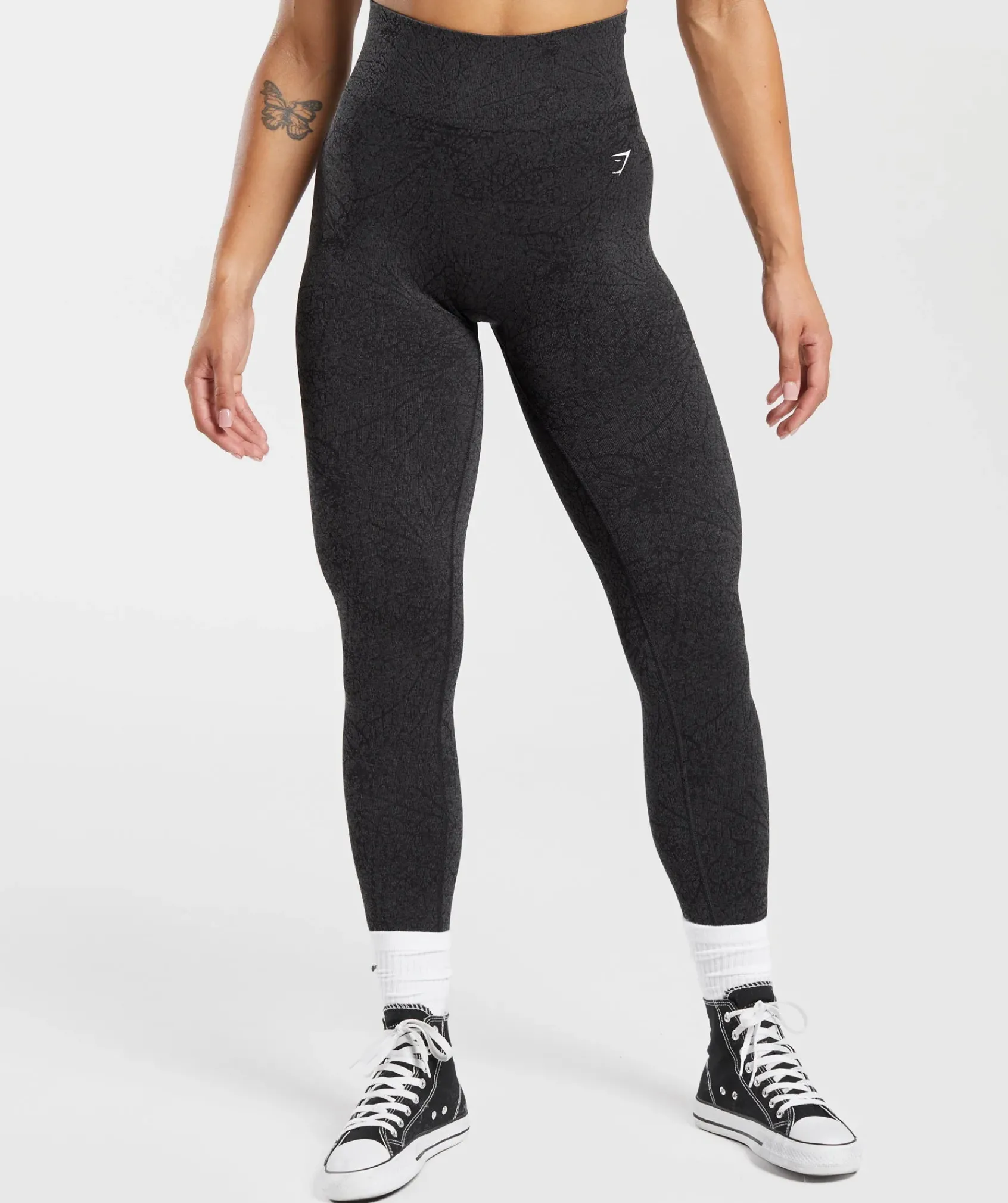 DAMES Gymshark Leggings|Zwarte Leggings*Adapt Pattern Seamless Leggings