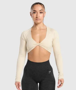 DAMES Gymshark Croptops|T-shirts*Adapt Safari Long Sleeve Crop Top