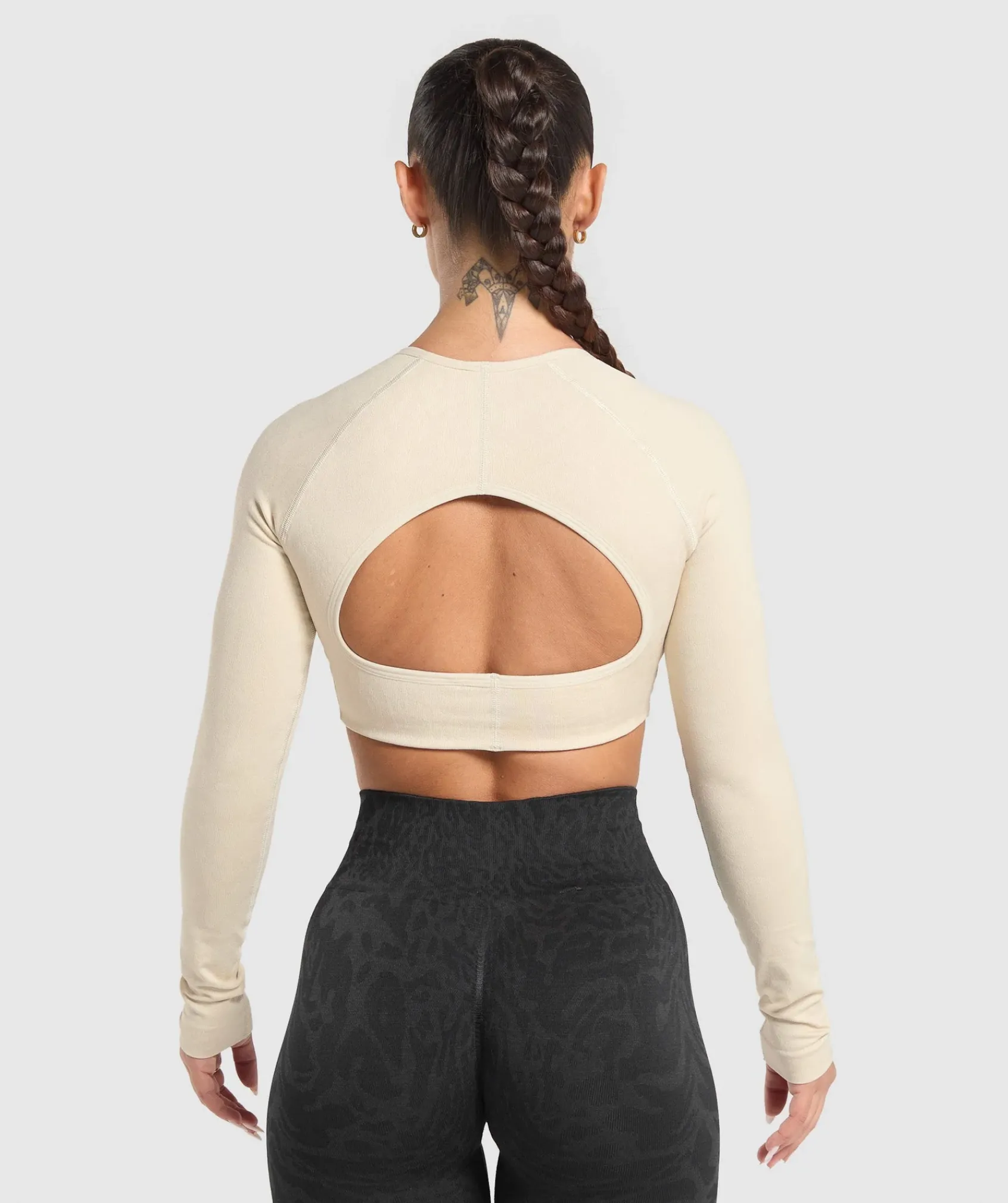 DAMES Gymshark Croptops|T-shirts*Adapt Safari Long Sleeve Crop Top