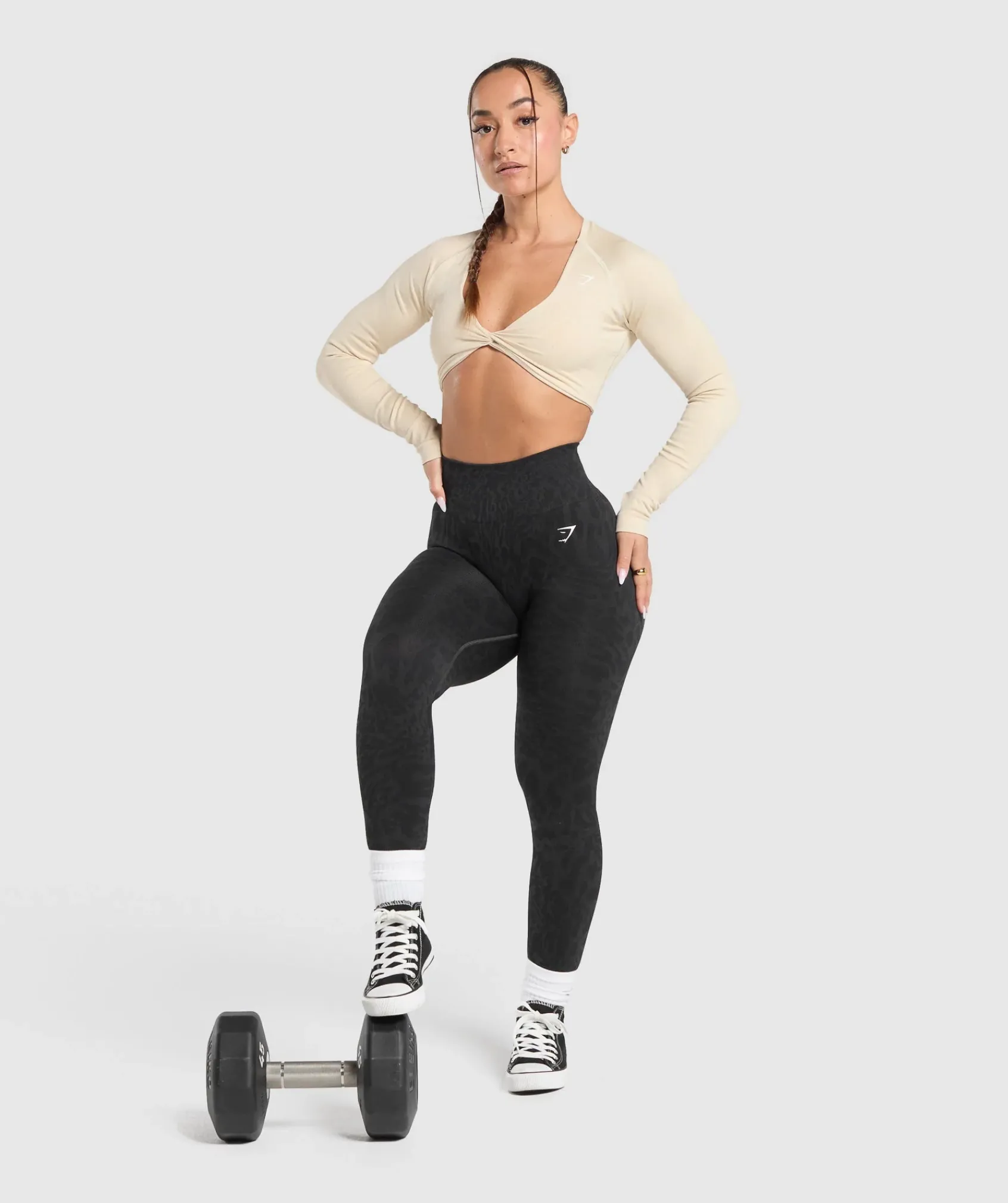 DAMES Gymshark Croptops|T-shirts*Adapt Safari Long Sleeve Crop Top