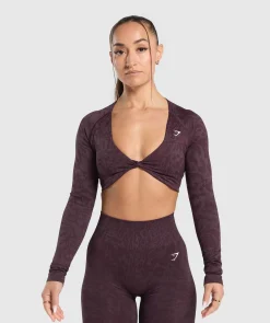 DAMES Gymshark Croptops|T-shirts*Adapt Safari Long Sleeve Crop Top