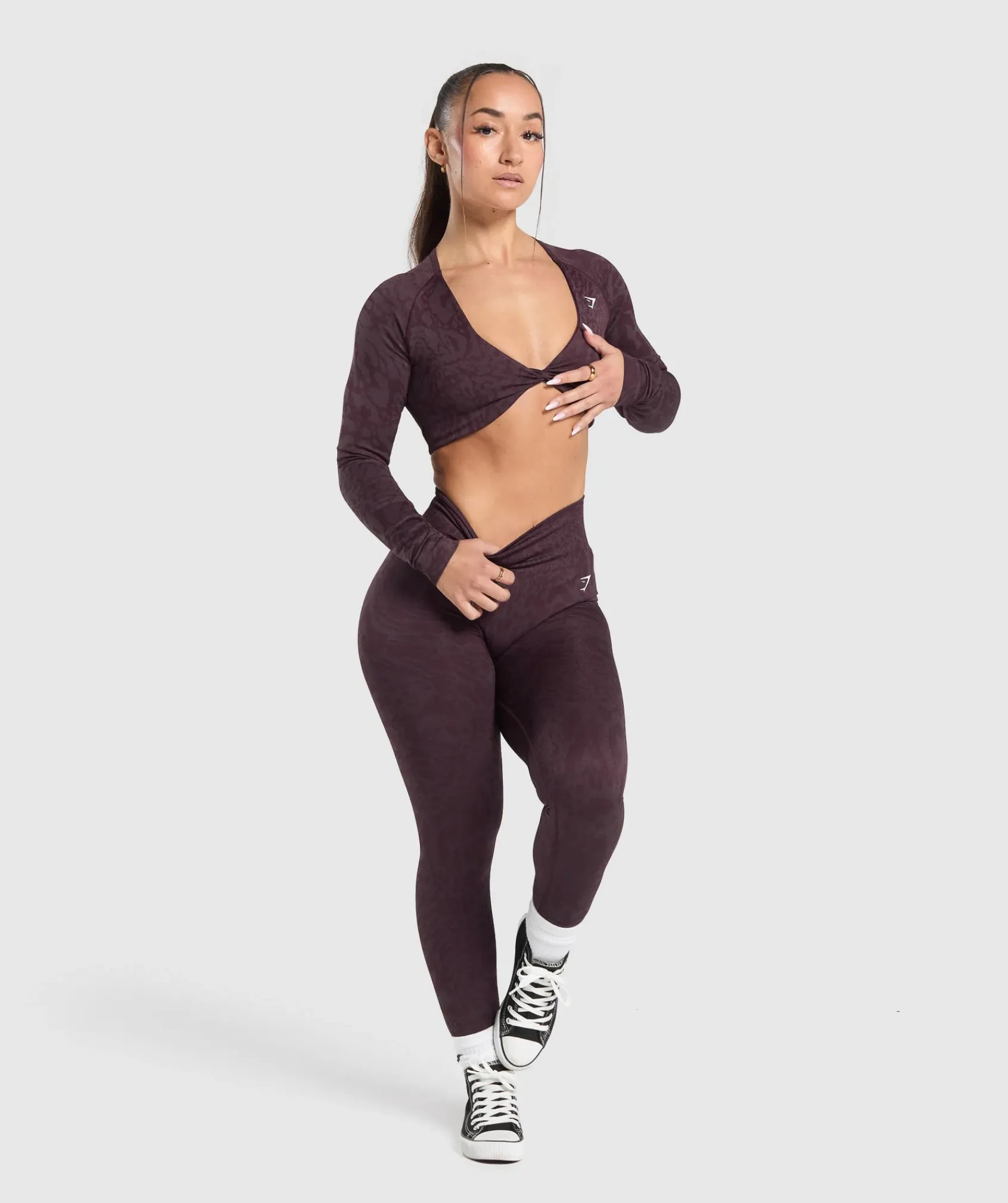 DAMES Gymshark Croptops|T-shirts*Adapt Safari Long Sleeve Crop Top