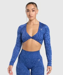 DAMES Gymshark Croptops|T-shirts*Adapt Safari Long Sleeve Crop Top