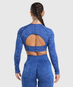 DAMES Gymshark Croptops|T-shirts*Adapt Safari Long Sleeve Crop Top
