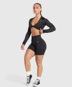 DAMES Gymshark Croptops|T-shirts*Adapt Safari Long Sleeve Crop Top