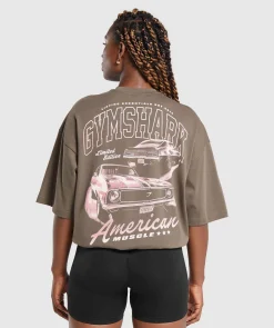 DAMES Gymshark T-shirts*American Muscle Oversized T-Shirt