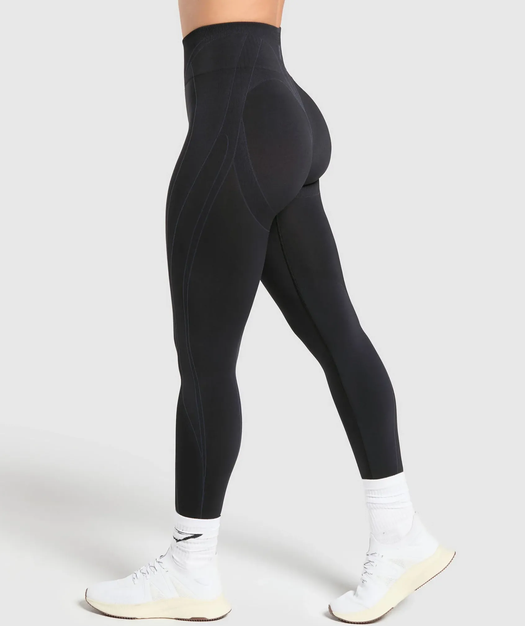 DAMES Gymshark Leggings|Zwarte Leggings*Apex Contrast Leggings