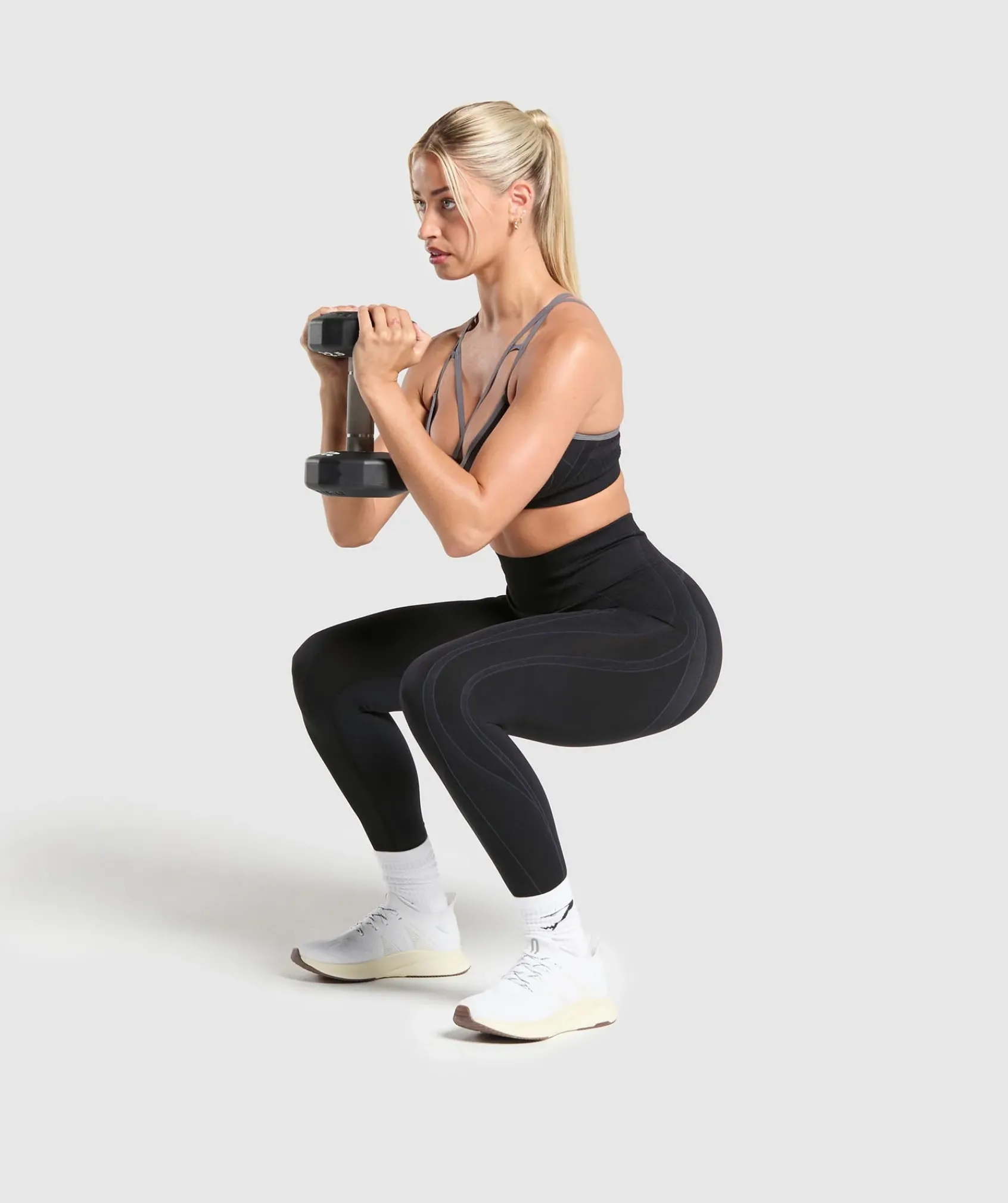 DAMES Gymshark Leggings|Zwarte Leggings*Apex Contrast Leggings