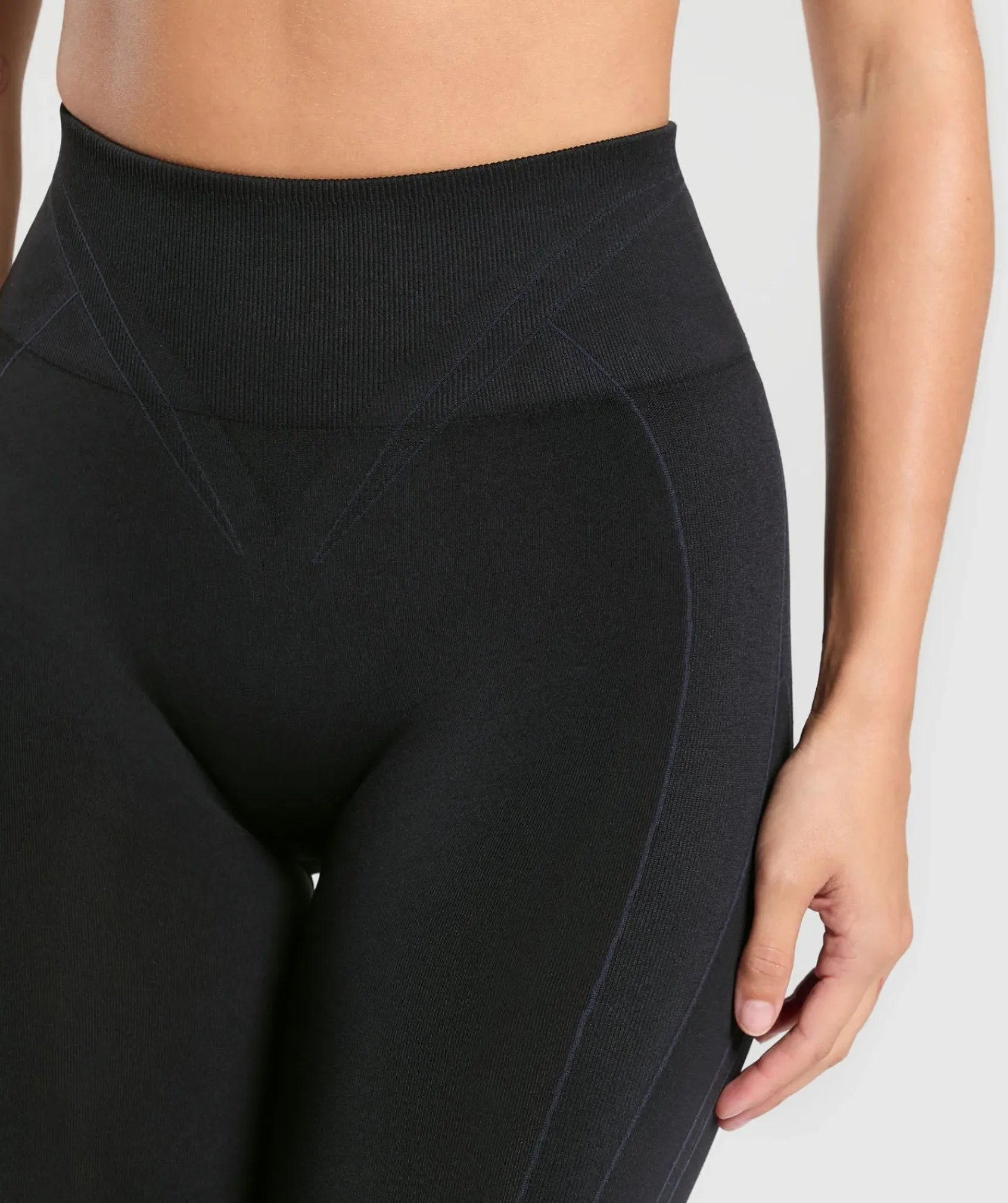 DAMES Gymshark Leggings|Zwarte Leggings*Apex Contrast Leggings