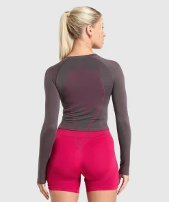 DAMES Gymshark T-shirts*Apex Contrast Long Sleeve Top