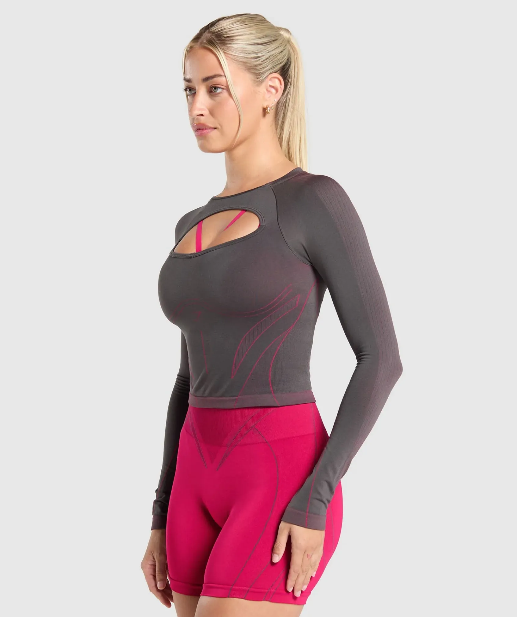 DAMES Gymshark T-shirts*Apex Contrast Long Sleeve Top