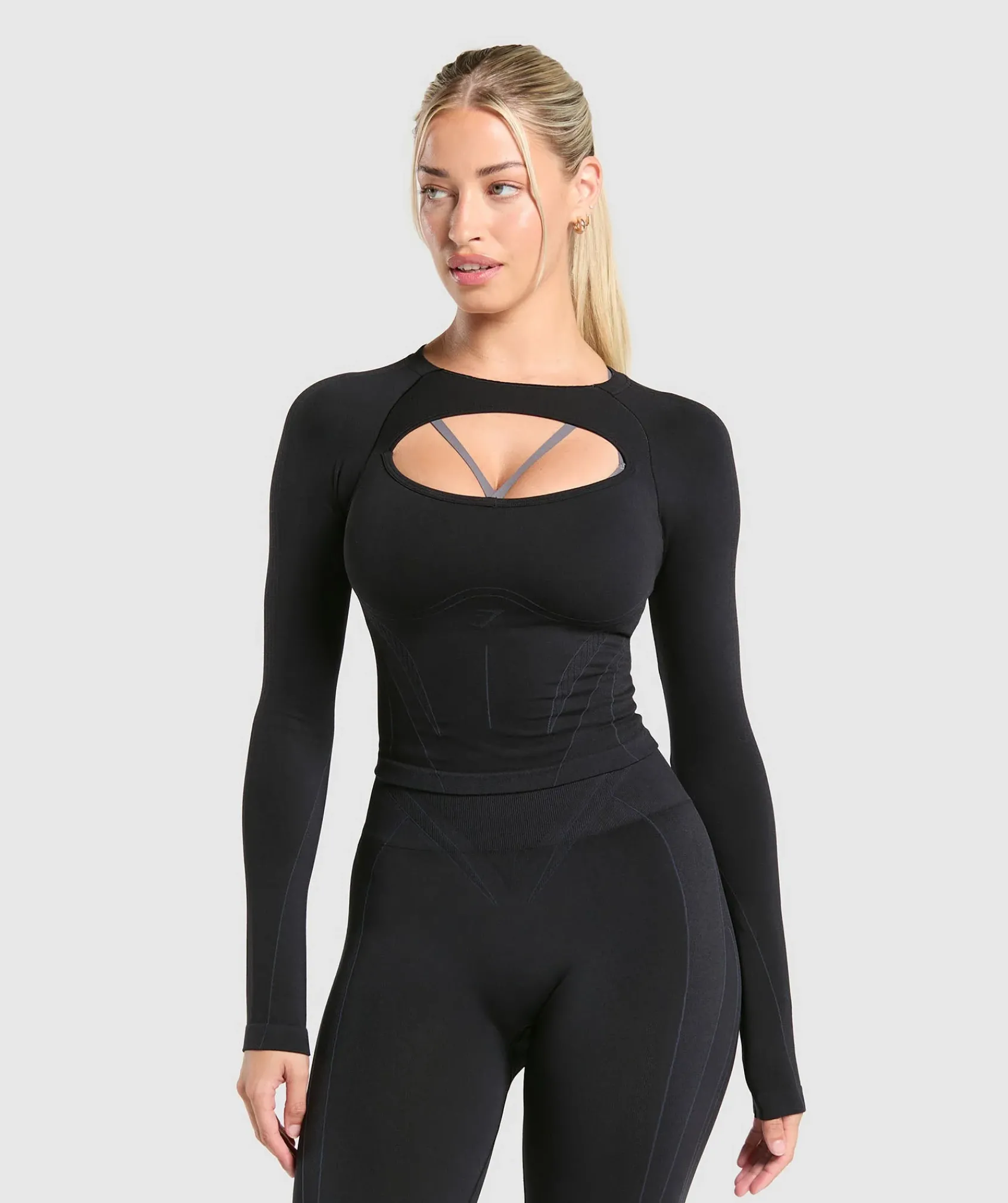 DAMES Gymshark T-shirts*Apex Contrast Long Sleeve Top