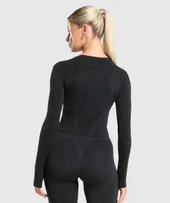 DAMES Gymshark T-shirts*Apex Contrast Long Sleeve Top