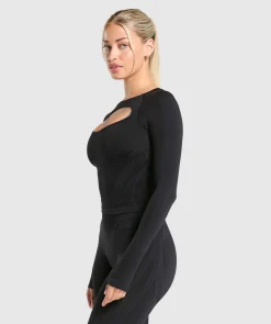 DAMES Gymshark T-shirts*Apex Contrast Long Sleeve Top
