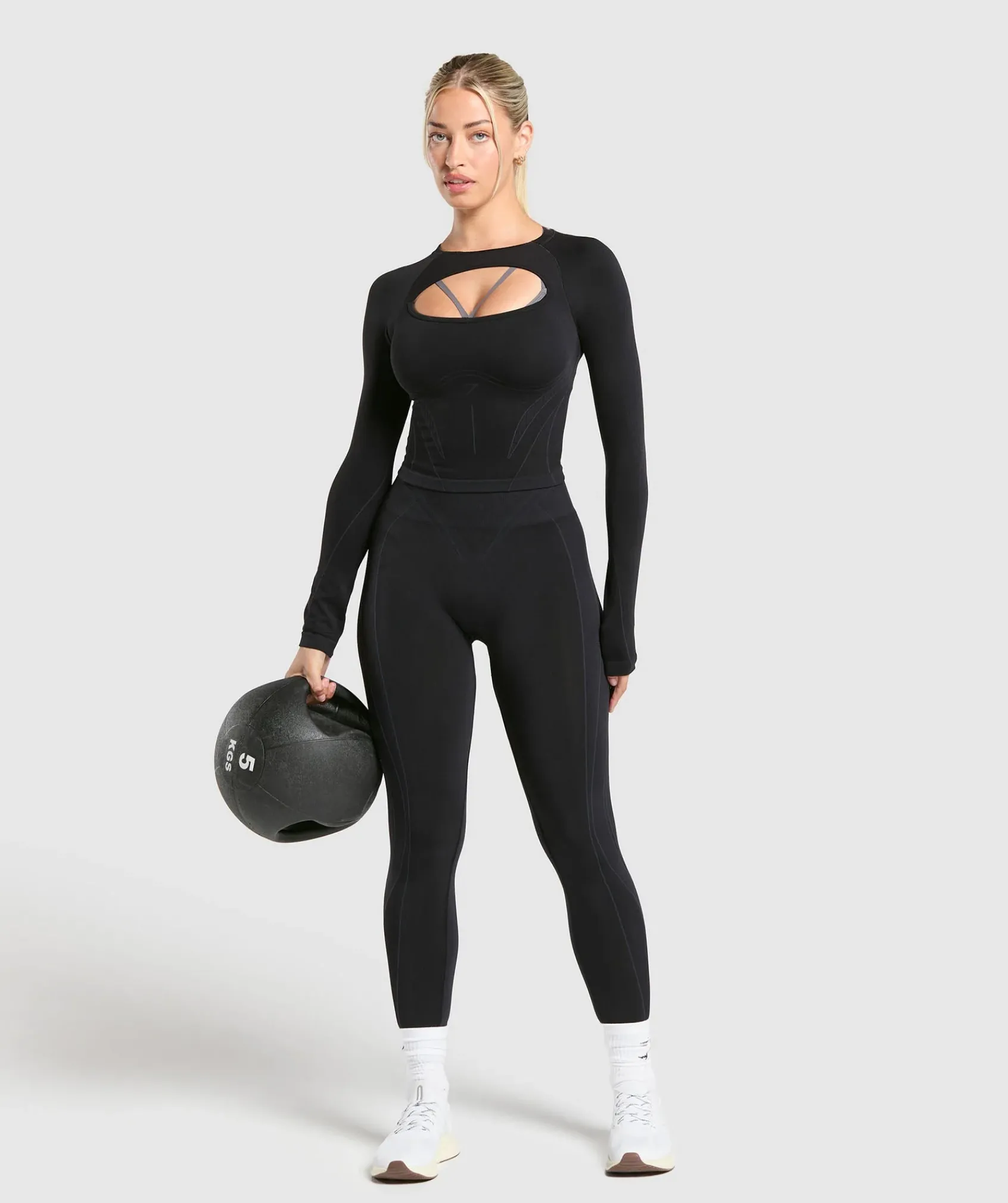 DAMES Gymshark T-shirts*Apex Contrast Long Sleeve Top