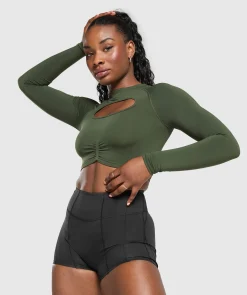 DAMES Gymshark Croptops|T-shirts*Apex Limit Seamless Long Sleeve Crop Top