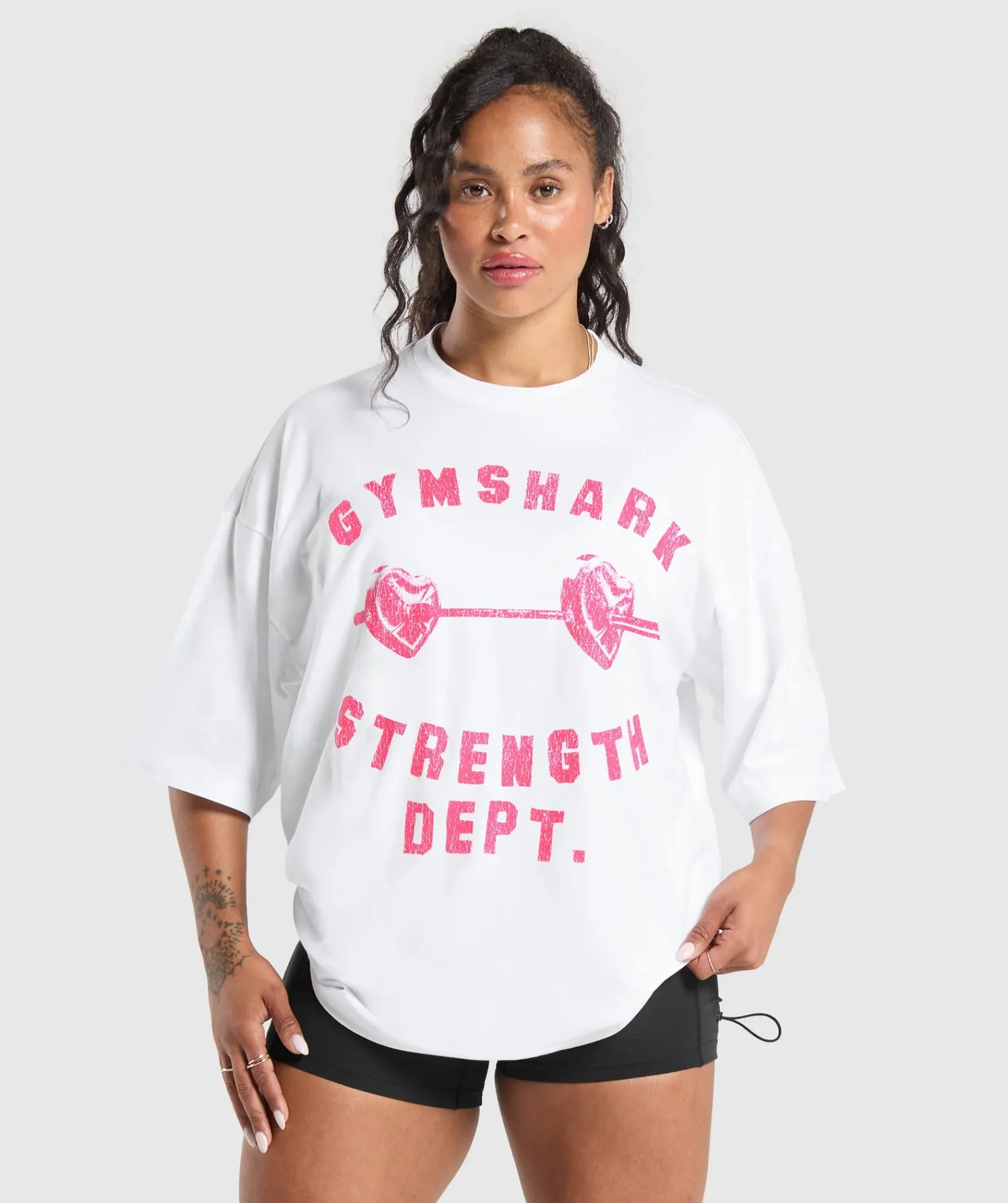 DAMES Gymshark T-shirts*Barbell Hearts Oversized T-Shirt