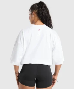 DAMES Gymshark T-shirts*Barbell Hearts Oversized T-Shirt