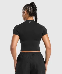 DAMES Gymshark Croptops|T-shirts*Barbell Hearts Seamless Baby Tee