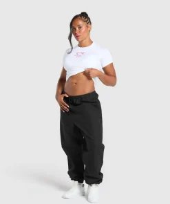 DAMES Gymshark Croptops|T-shirts*Barbell Hearts Seamless Baby Tee
