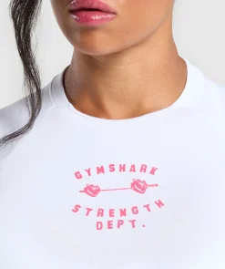 DAMES Gymshark Croptops|T-shirts*Barbell Hearts Seamless Baby Tee