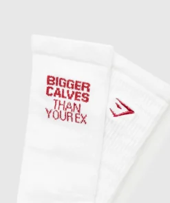 Gymshark Sportsokken|Crewsokken*Bigger Calves Than Your Ex Graphic Crew Socks