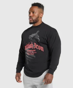 Heren Gymshark T-shirts*British Iron Long Sleeve T-Shirt