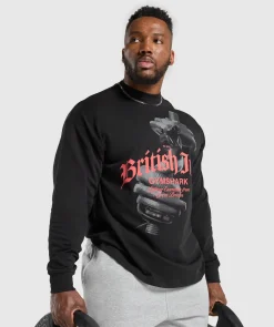Heren Gymshark T-shirts*British Iron Long Sleeve T-Shirt