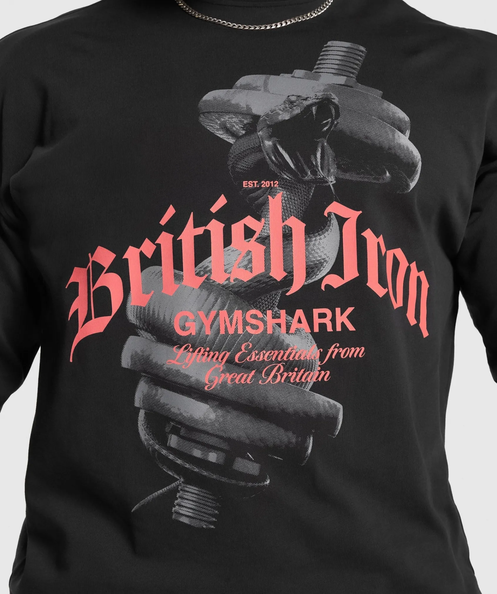 Heren Gymshark T-shirts*British Iron Long Sleeve T-Shirt
