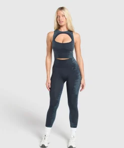 DAMES Gymshark Croptops*Caged Seamless Tank With Shelf