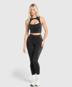 DAMES Gymshark Croptops*Caged Seamless Tank With Shelf